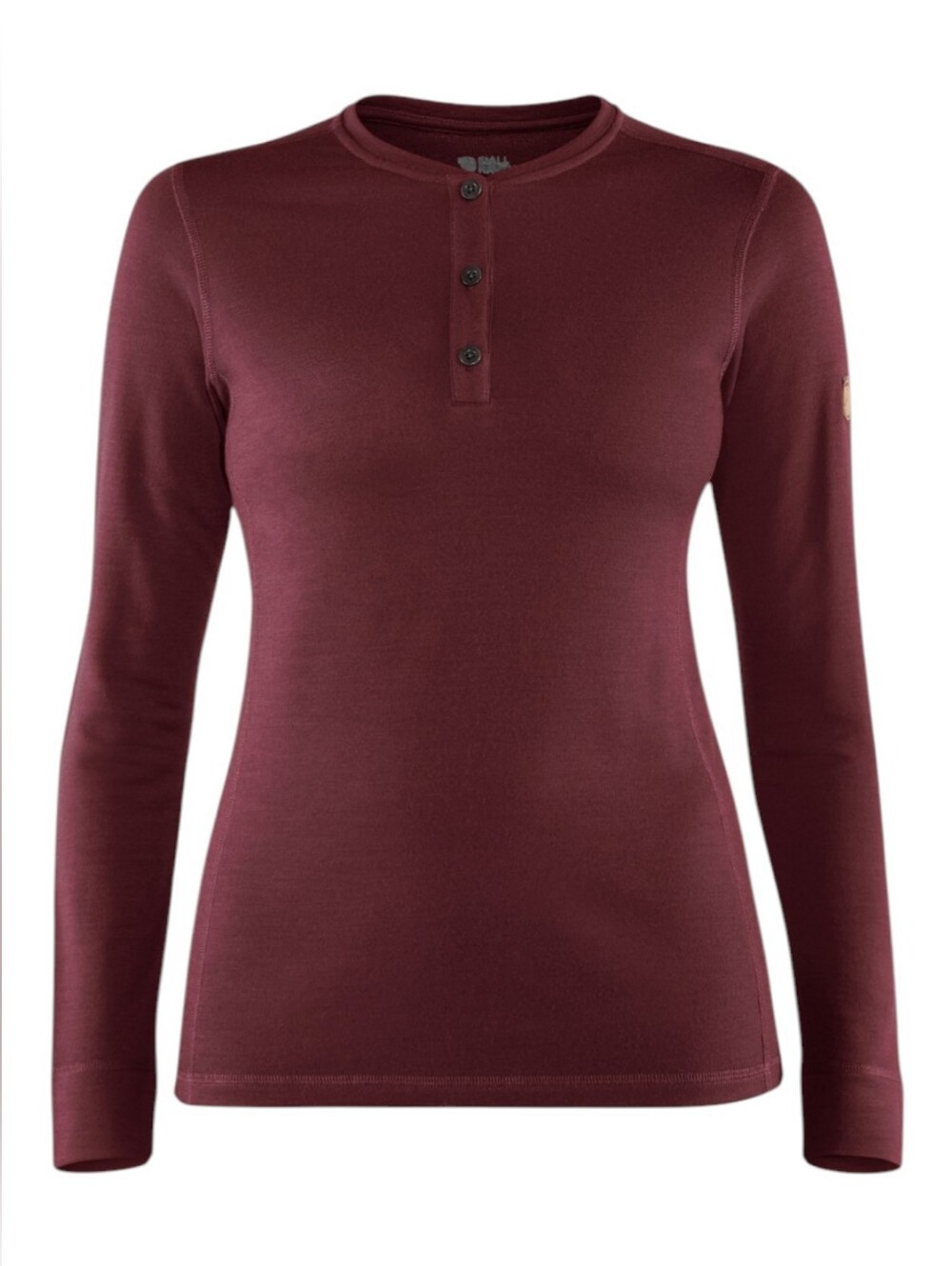 Fjallraven Singi Merino Henley Longsleeve Womens Large Burgandy